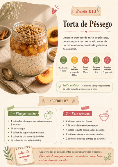 Receita Torta de Pêssego